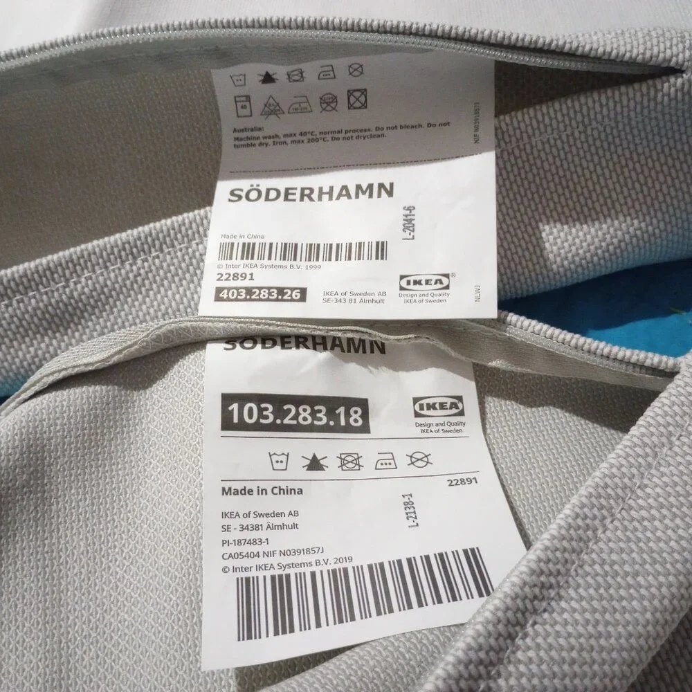 2 IKEA SÖDERHAMN Sofa Cushion Covers, Like New